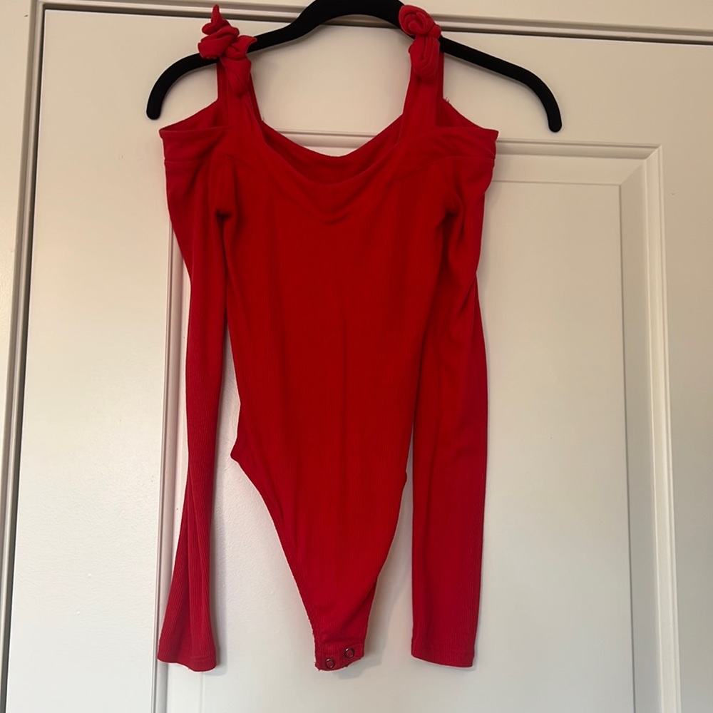 Red long sleeve bodysuit!